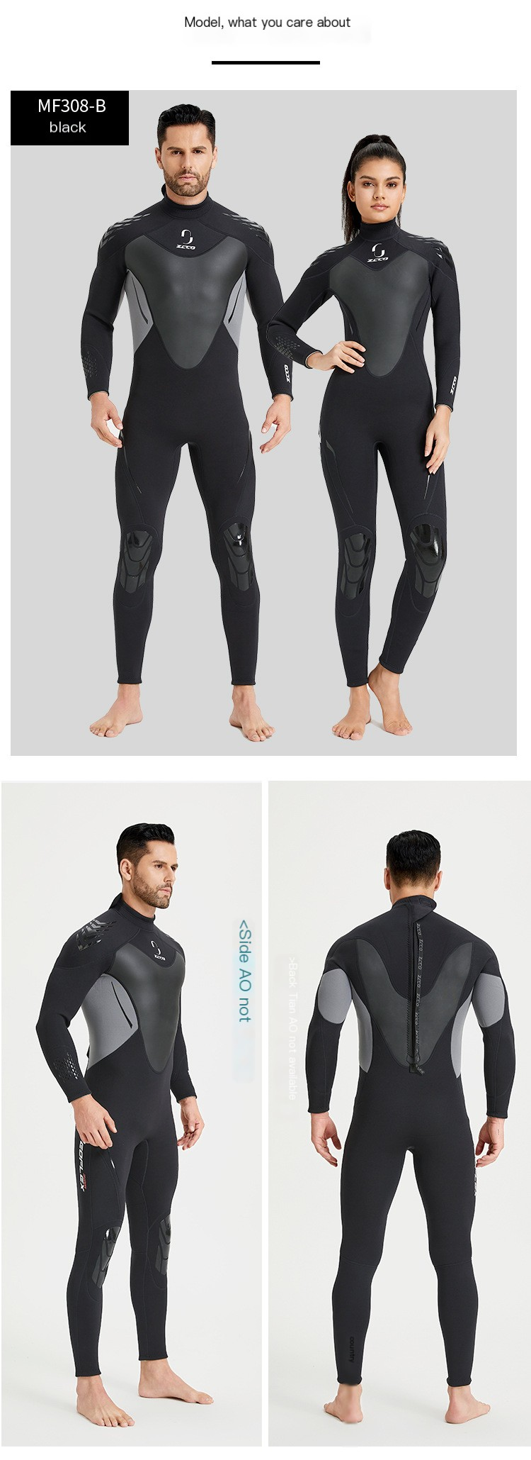 Winter 3mm wetsuit dames warm heren snorkelen zwemmen kwallen pak koud duiken jumpsuit nat_voghion.com