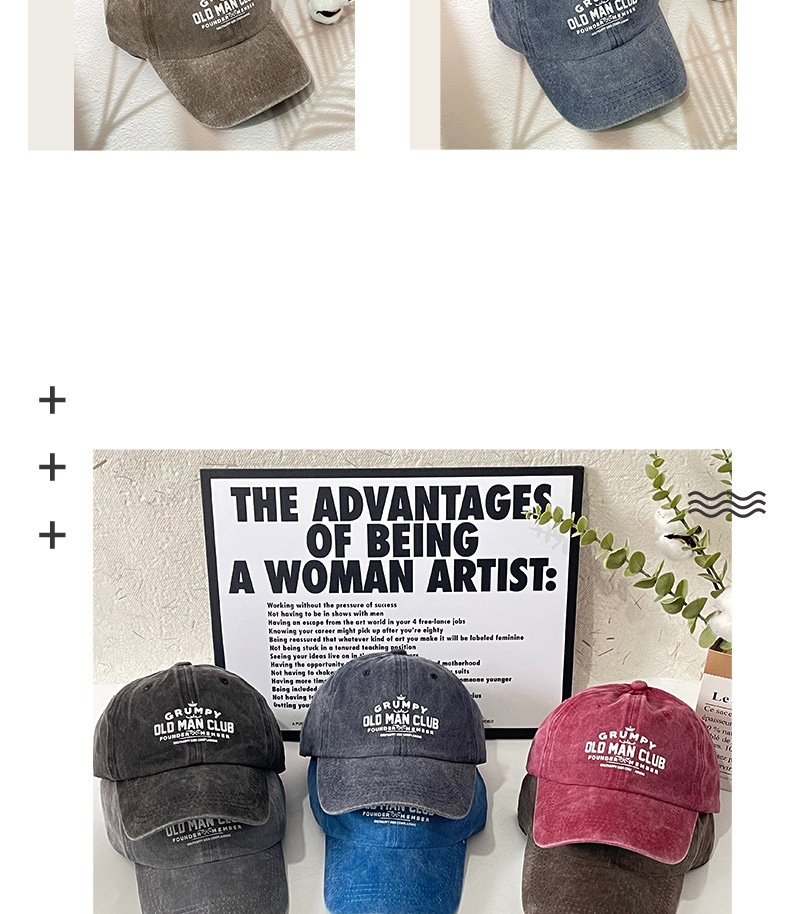 Czapka baseballowa unisex z nadrukiem alfabetu, sprana, kowbojska, męska i damska, modna, chroniąca przed słońcem, sportowa_voghion.com