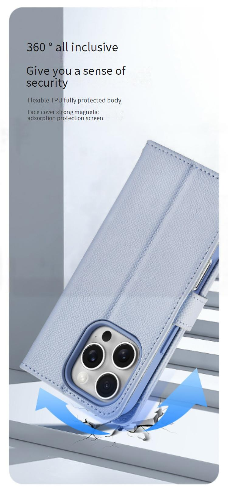 Cases & Holders Suitable For IPhone16promax Genuine Leather Mobile Phone Case Card Slot Magnetic Suction 15 Messenger Bag Leather Case_voghion.com