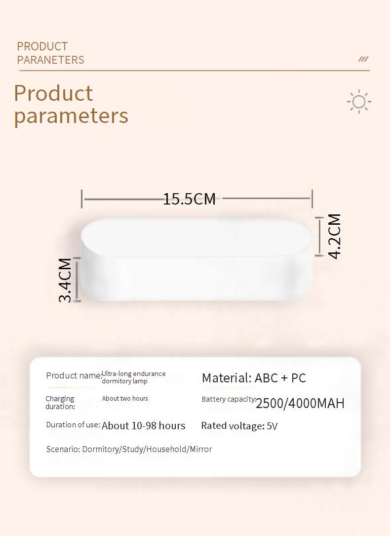 Lampada da scrivania ricaricabile per la cura degli occhi - Mini luce di lettura magnetica (temperatura, dimmerazione continua, ricarica USB-C, durata della batteria di 10 ore, camera da letto/studio/dormitorio)_voghion.com