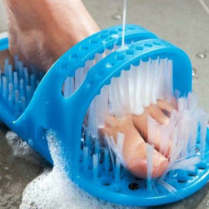 Fußfeile, Fußwaschwerkzeug, Fußbürste für faule Personen, Schuhschleifen, Fußsteinmassage, Entfernung abgestorbener Haut, Fußreparatur-Hausschuhe_voghion.com
