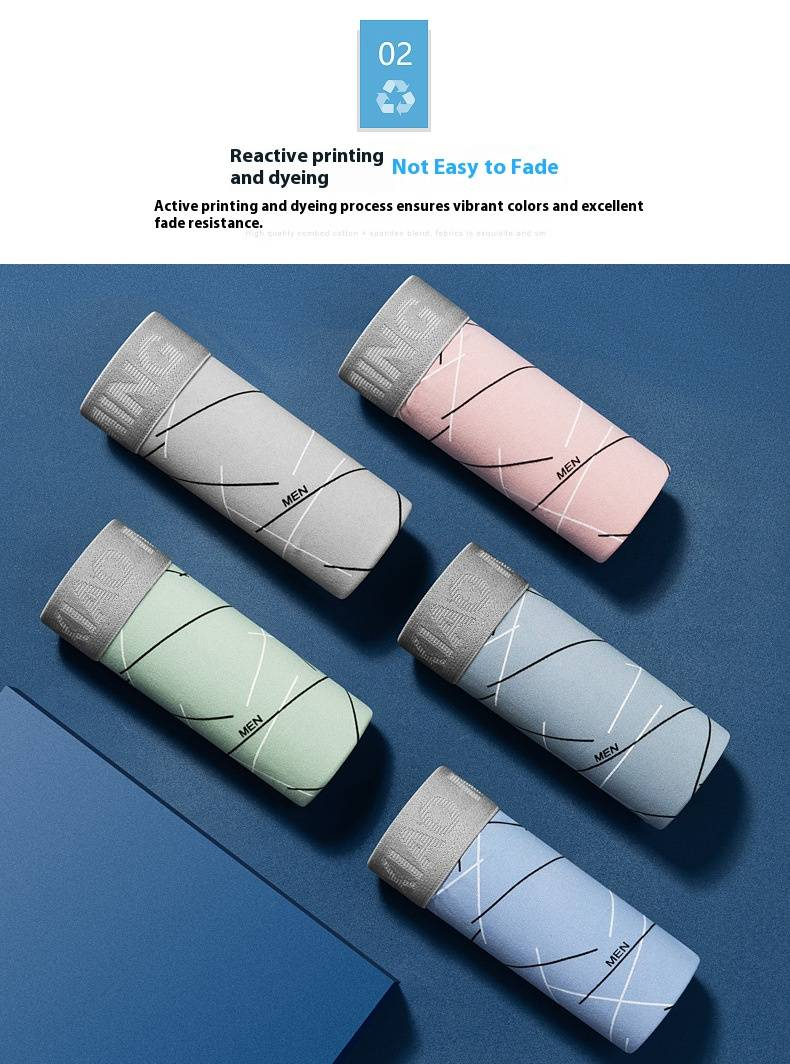 Boxer da uomo traspiranti - Intimo morbido in poliestere a vita media con comoda fascia in vita e strisce alla moda (diversi colori e taglie)_voghion.com