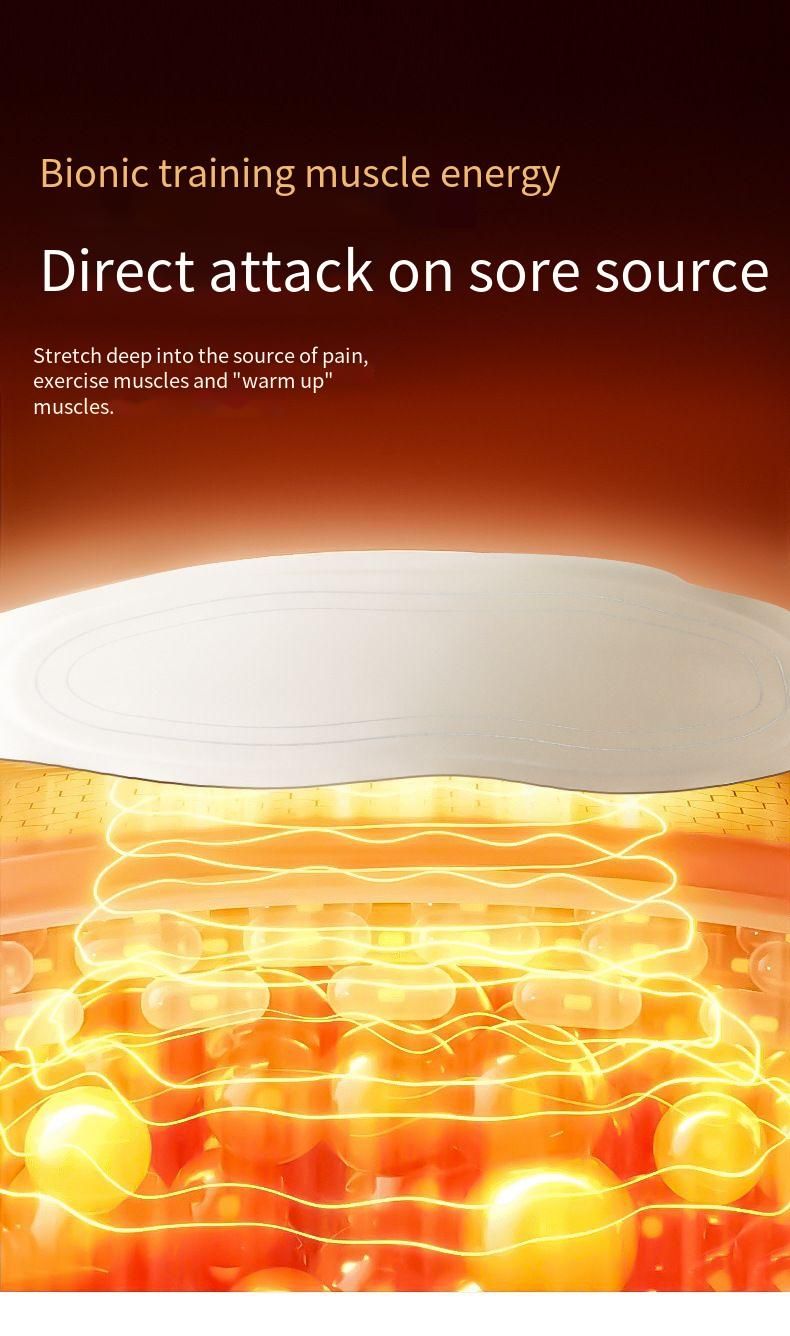 Cintura massaggiante riscaldante wireless ultrasottile – Terapia di vibrazione e calore 4 in 1 per alleviare il dolore lombare e donare calore (bianca, 4 livelli di velocità)_voghion.com