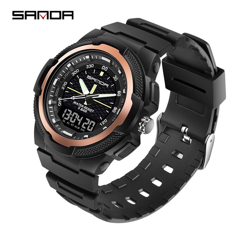 Multifunctional LED Digital Analog Sports Watch With Alarm, Stopwatch, Waterproof 50M, Glow In The Dark For Men And Women_voghion.com