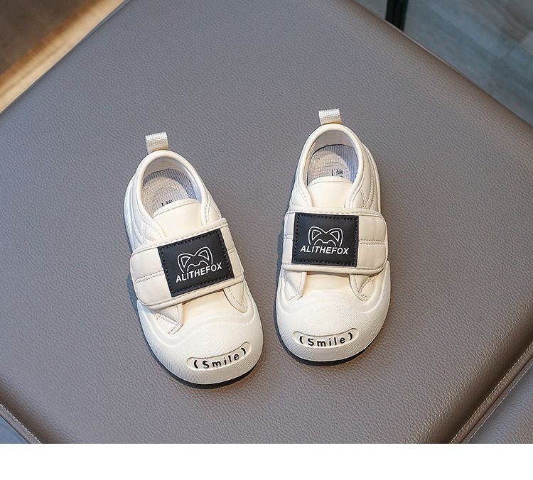 2024 Herbst Neue Kinder Canvas Klettverschluss Shell Kopf Koreanische Ausgabe Jungen Casual Single Mädchen Board Schuhe_voghion.com