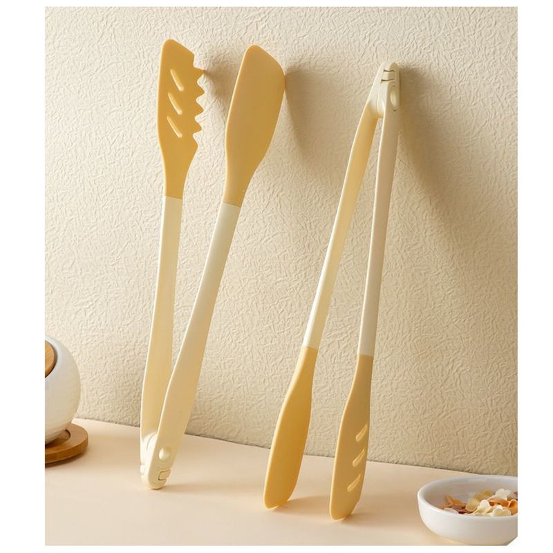 Food Split Kitchen Barbecue Grilled Steak Anti-scald High Temperature Resistant Multi-functional Silicone Tongs_voghion.com