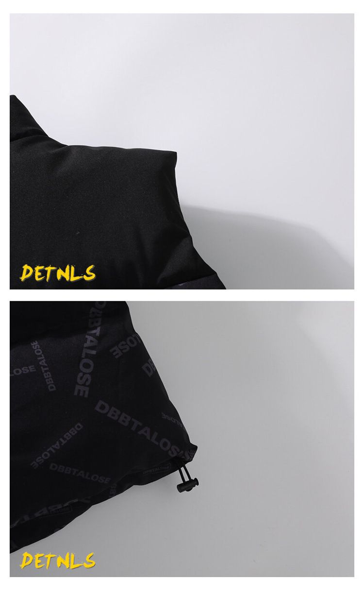 Gesteppte Weste für Herren – Urban Fashion Stehkragen Ärmelloser Mantel mit Patchwork-Design für die Freizeit (Schwarz/Weiß/Grau, M-4XL)_voghion.com