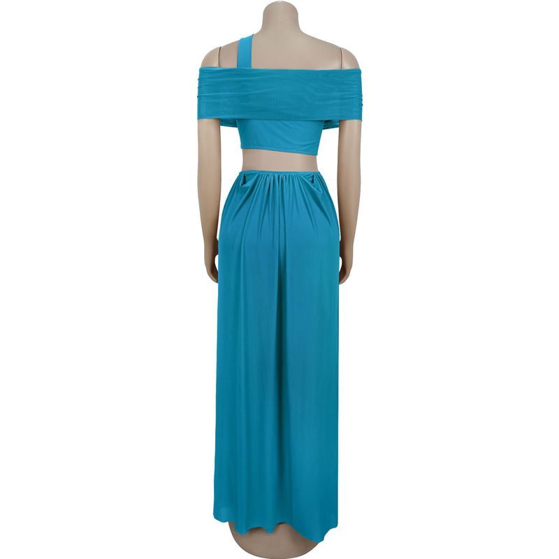 Abito a sirena aderente in rete trasparente – Abito sexy senza spalline con fasciatura e strass in vita (nero/blu/marrone/talpa, S-XXL)_voghion.com