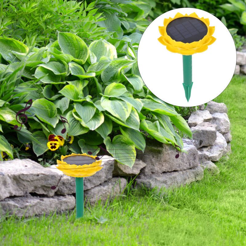 Outdoor Solar Speakers Portable Amp Lotus Waterproof Wireless Powered Plastic_voghion.com