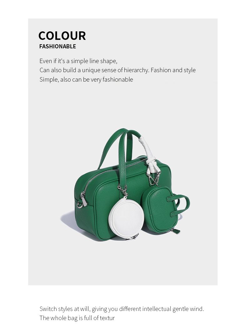 Borsa da bowling Boston di ispirazione vintage con tracolla staccabile: elegante borsa a tracolla e a spalla singola per donna (vari colori)_voghion.com