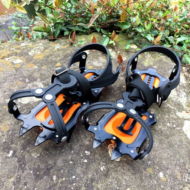 Crampones de invierno nuevos de diez dientes, profesionales, para hielo, nieve, antideslizantes, para exteriores, escalada, hielo, crampones de 10 dientes_voghion.com