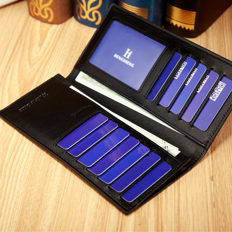 Hengsheng Men's Long Korean Style Multi-Card Slot Large Capacity Wallet For Men_voghion.com