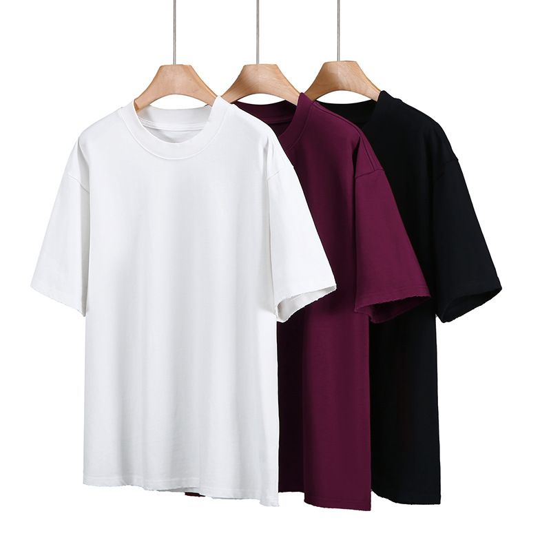 Solid Color Loose Casual Simple Round Neck T-shirt With Half Sleeves, New Summer Men's T-shirt_voghion.com