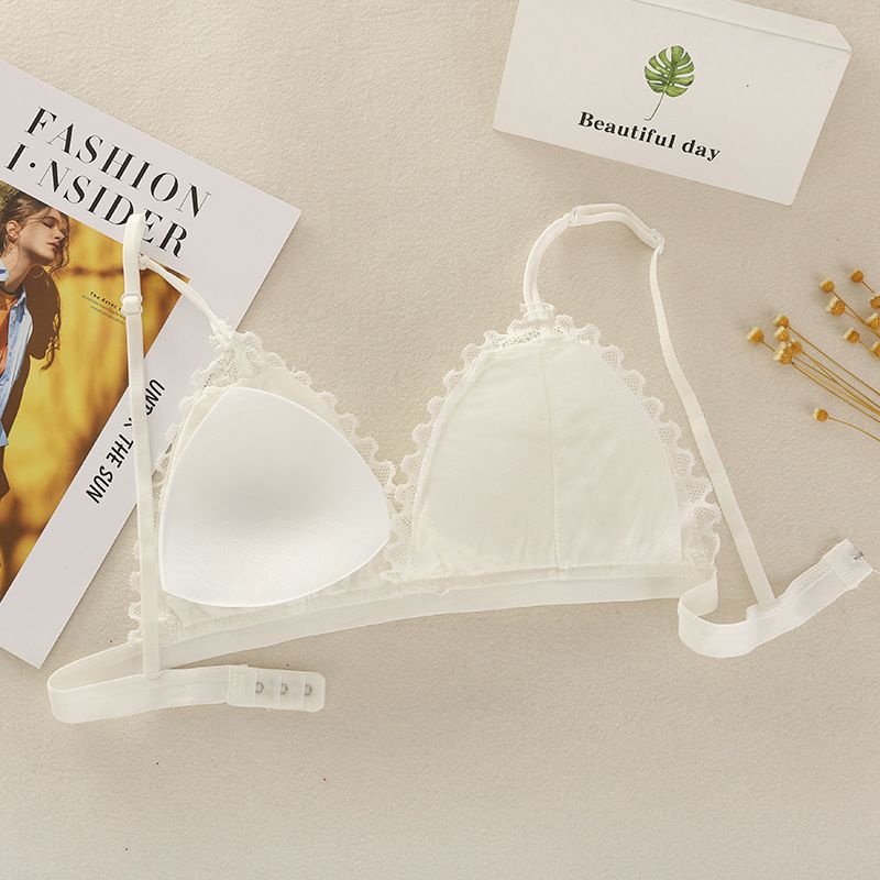 Női Intimates szexi csipke acélgyűrű nélküli melltartó levehető háromszög alakú kosaras női alsónemű állítható lányka csőfelső_voghion.com