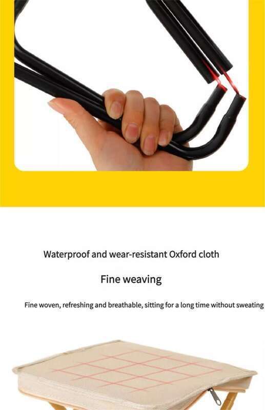 Outdoor Stool, Portable Handle Bag, Fishing Small Maza Queue Zipper Chair, And Camping Fully Folding Chair_voghion.com