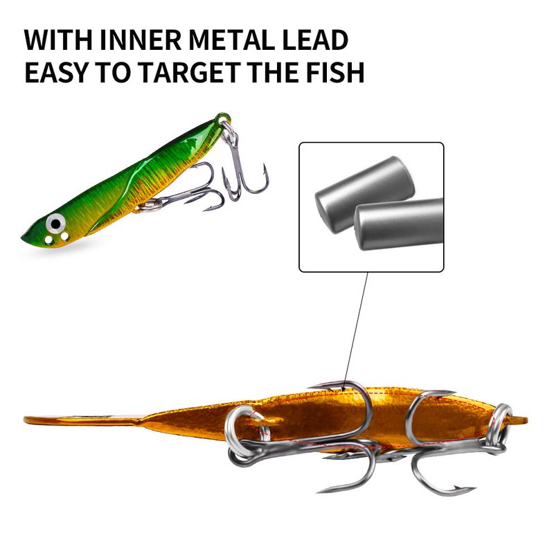 Qualche volta nuova lama VIB esca da lancio lunga in metallo affondante attrezzatura da pesca forniture_voghion.com