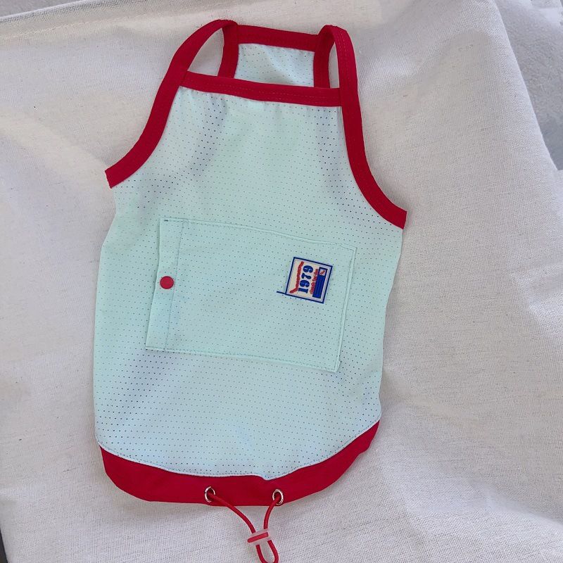 Haustier-Sonnenschutzkleidung, Hundekühlhemd, Sommer, dünn, atmungsaktiv, für kleine und mittelgroße Hunde, mit Eisbeutel_voghion.com
