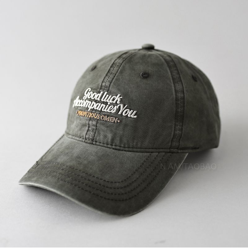 Nuovo berretto da baseball con ricamo retrò, lavato e consumato, cappello da sole casual e versatile per uomini e donne_voghion.com