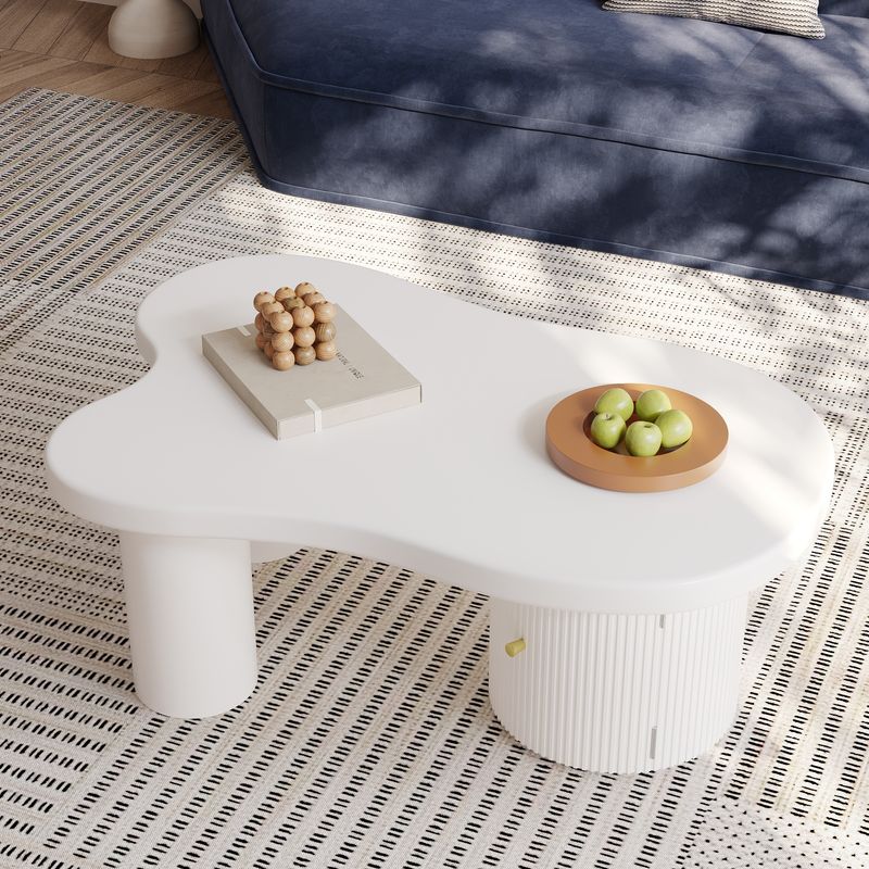Table basse asymétrique avec rangement, design élégant et durable pour salon et bureau_voghion.com
