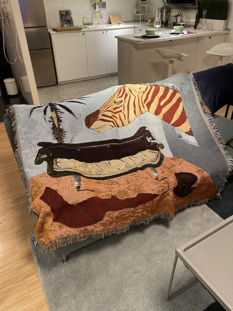 Lucian Freud, britischer Maler, Fadendecke, Überdecke, Freizeitdecke, Klavierzebra_voghion.com