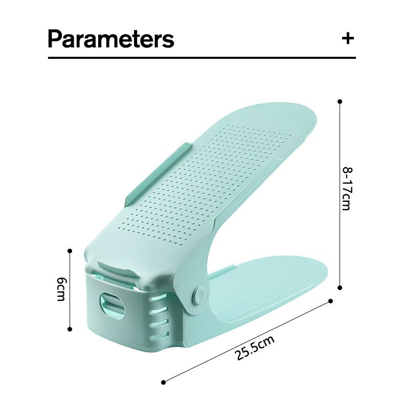 Adjustable Cabinet Storage Artifact Plastic Double-layer Rack Simple Household Integrated Shoe Holder Foldable_voghion.com