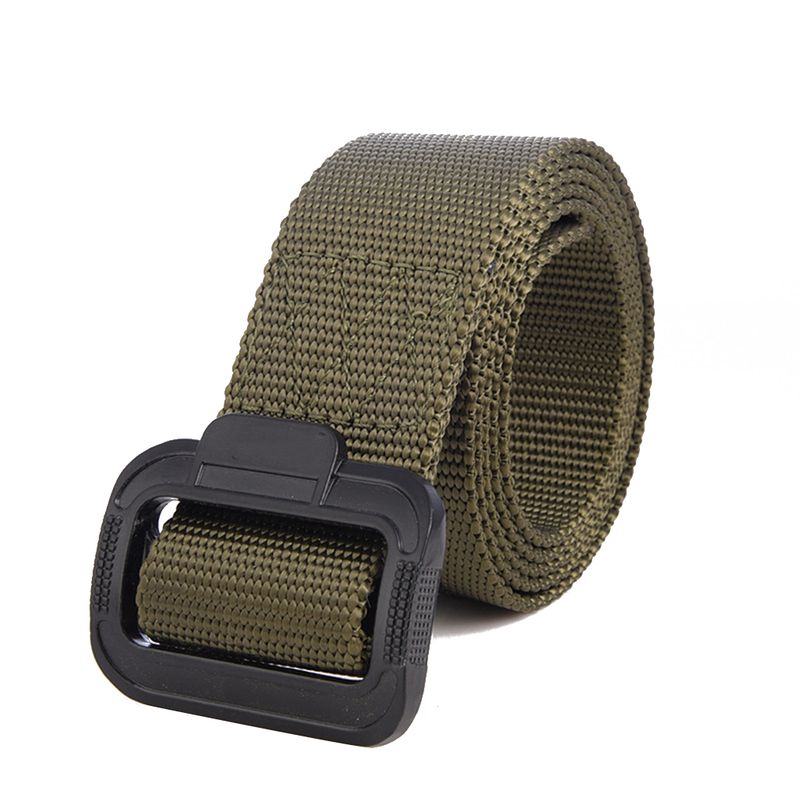 HOT Outdoor Tactical Nylon Waist Belt Webbing Adjustable Mountaineering Buckle Waistband_voghion.com