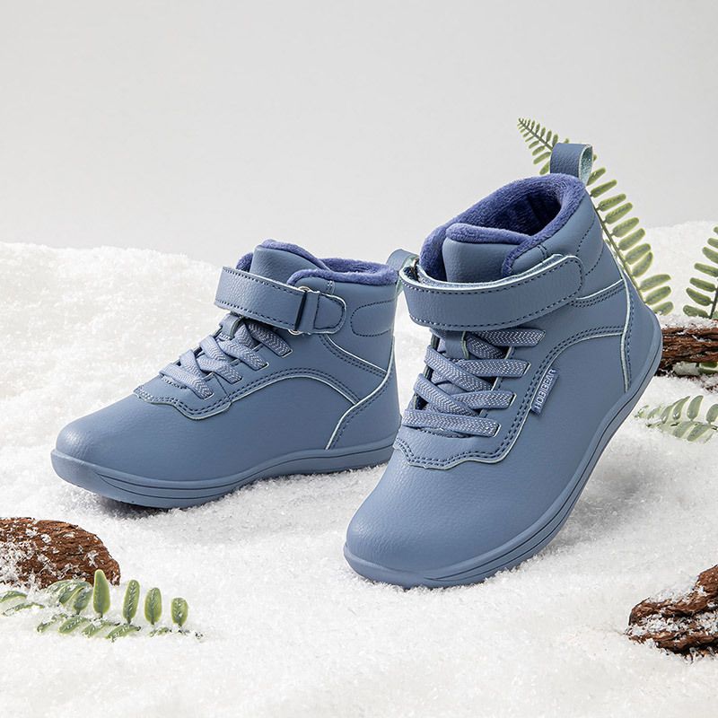 Ermian Winter Children's Leather With Fleece, Short Boots For Boys And Girls, Cold-Proof Walking Shoes_voghion.com
