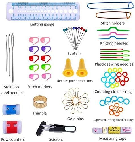 100-Piece Premium Crochet Set - 22 Sizes Craft Storage_voghion.com