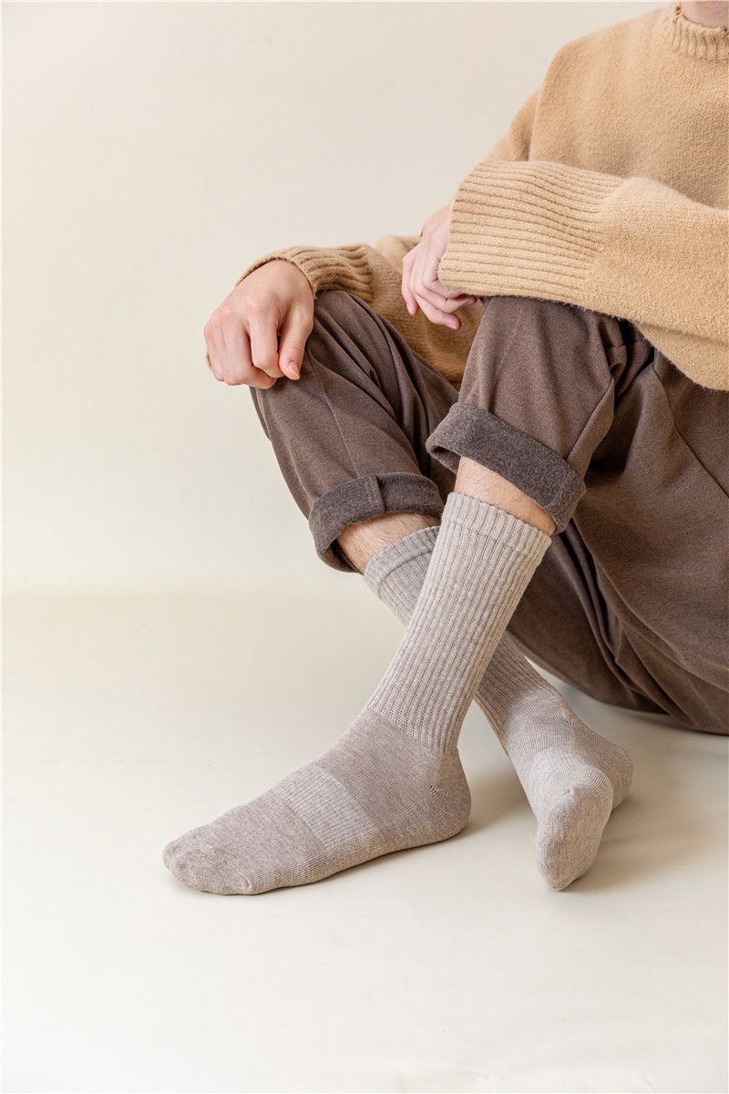 Thick socks men's winter high socks autumn and winter fleece-lined thick warm socks women's Terry socks winter sports stockings_voghion.com