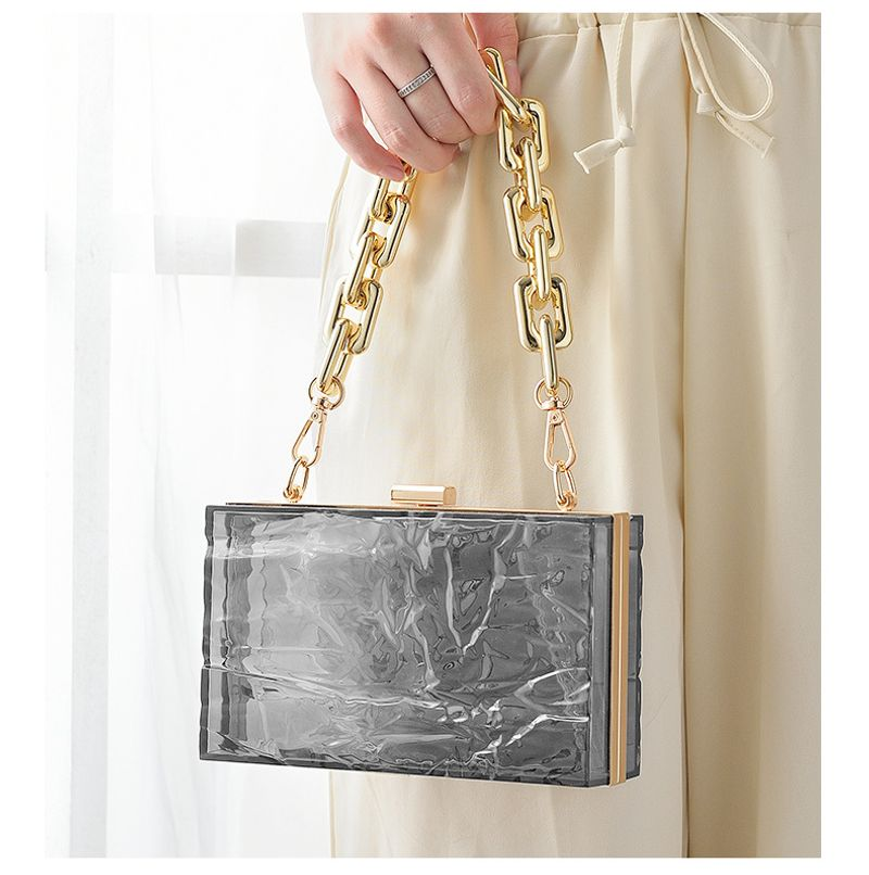 Nouveau sac à dîner populaire en acrylique transparent craquelé de glace, sac à main à la mode et polyvalent_voghion.com
