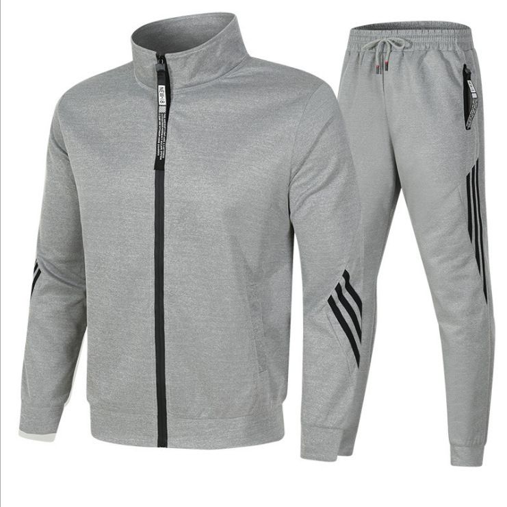 New Spring And Autumn Stand Collar Zipper Suit Trendy Brand Men's Two-Piece Sports Outfit Customizable_voghion.com