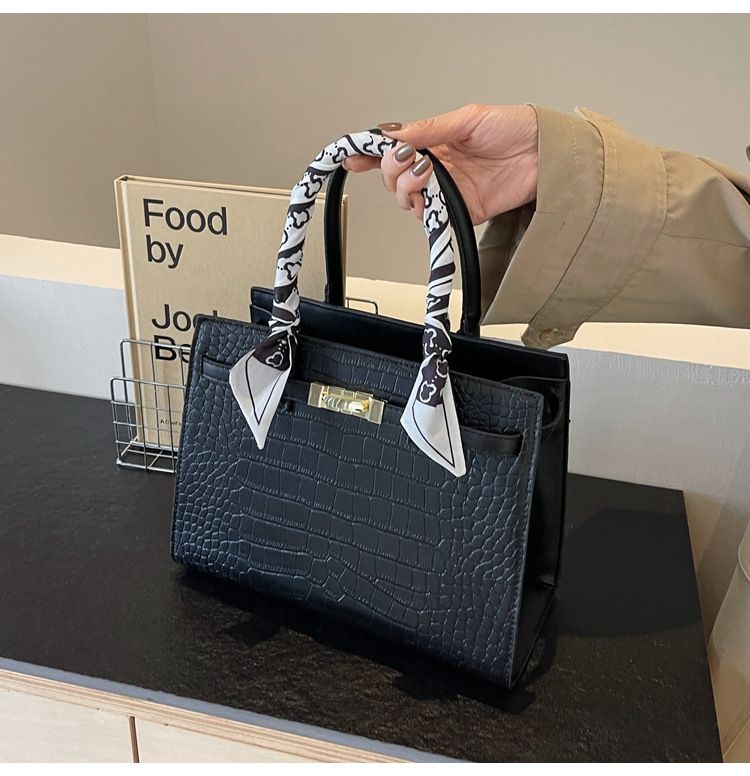 Borsa a mano minimalista, versatile ed elegante, da portare sottobraccio, di alta qualità, a tracolla singola, con motivo in pietra, per ragazze_voghion.com