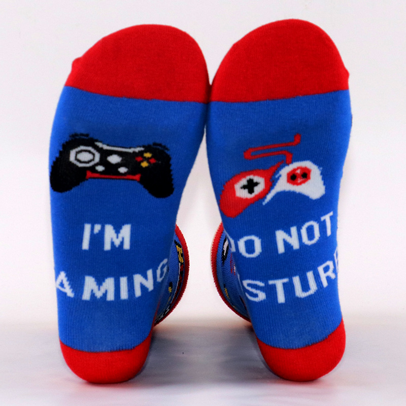Underwear & Sleepwears Spot I'M GAMING foot sole letter jacquard hot selg long cotton socks_voghion.com