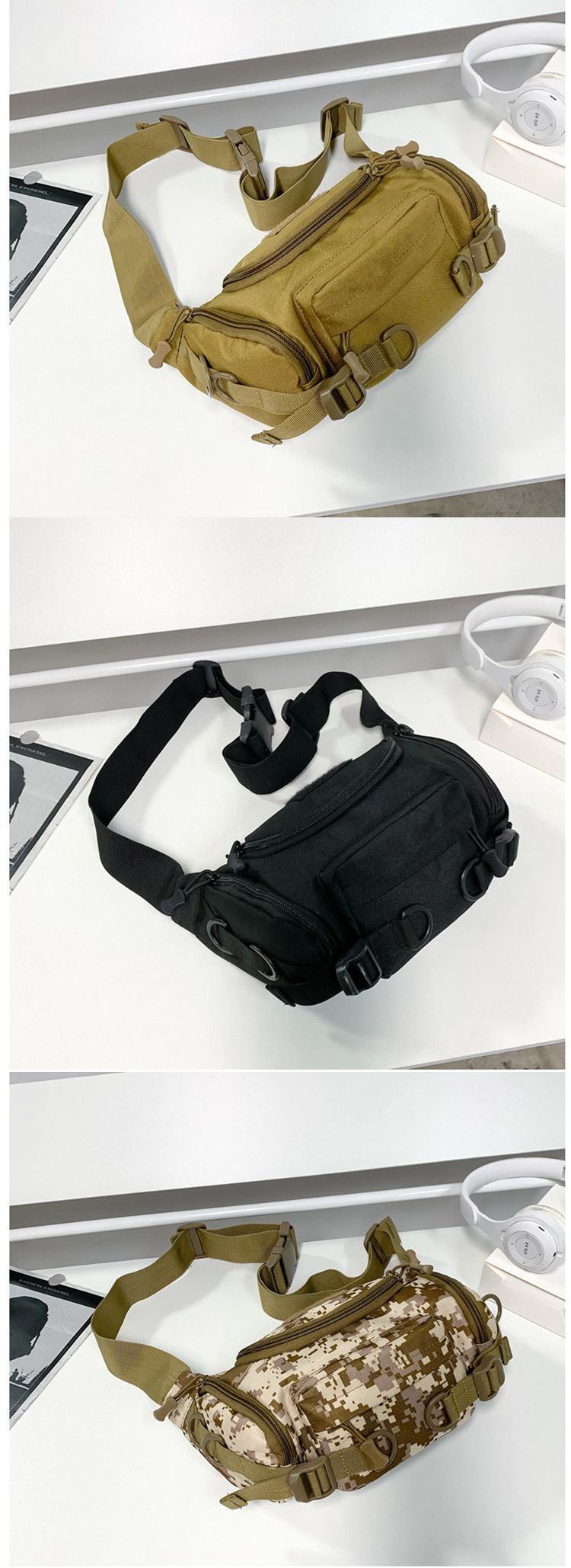 Borsa a tracolla casual da uomo e da donna, grande capacità, per esterni_voghion.com