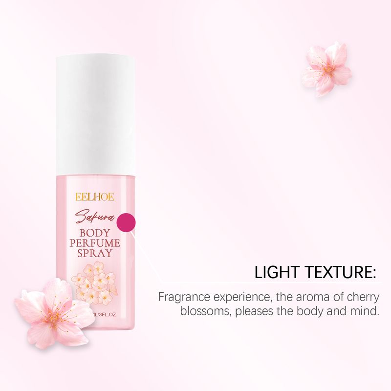 Cherry Blossom Body Perfume Spray Keep Fragrance With You Fresh Elegant Soft And Moisturizing Spray_voghion.com