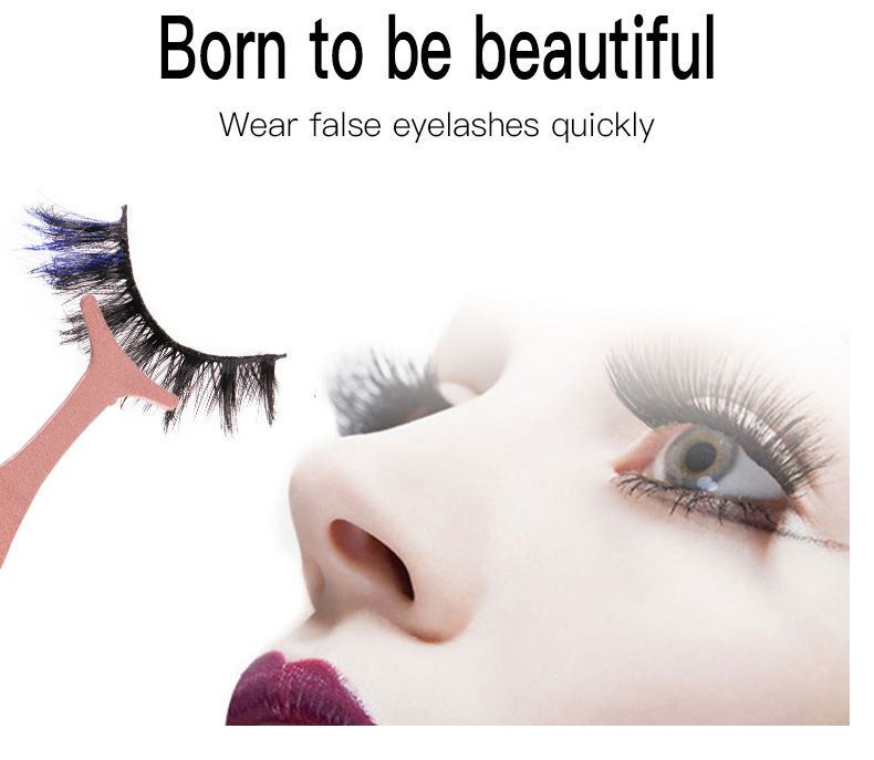 Skønhed og sundhed Falske øjenvippehjælp Engros Praktiske skønhedsværktøjer i rustfrit stål Øjenvippepincetklistermærker Falske øjenvippebukker_voghion.com