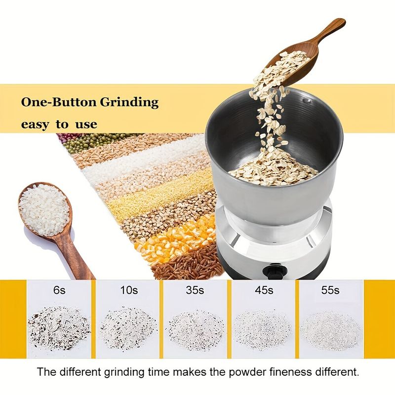 Electric Coffee Bean Grinder Nut Seed Herb Grind Spice Crusher Blender_voghion.com