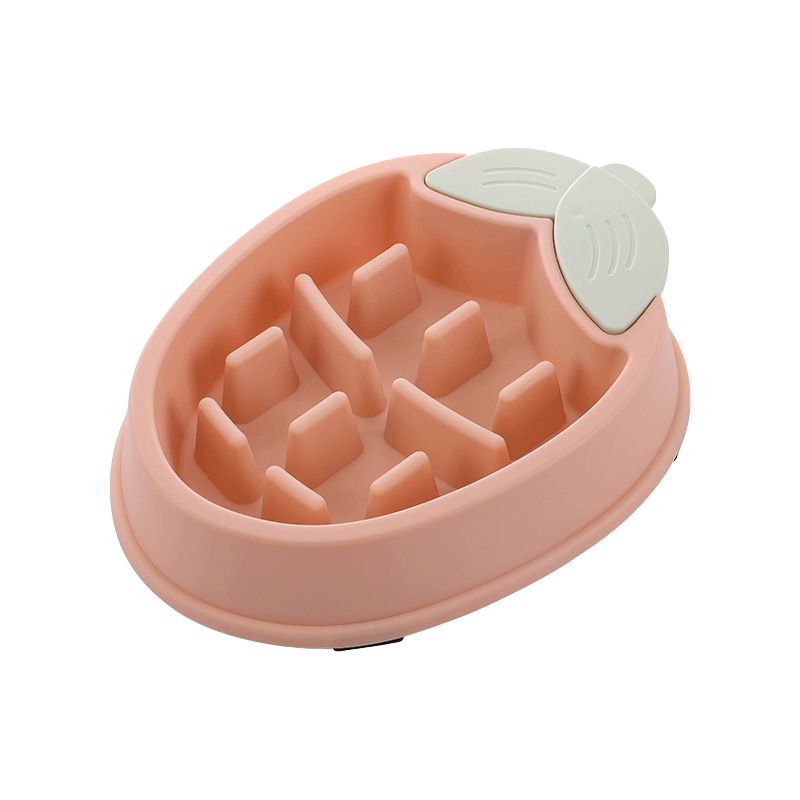Pet Cat Dog Small Medium Large Dogs Puppy Anti-Choke Eating Anti-Tip Strawberry Slow Feeder Bowl_voghion.com