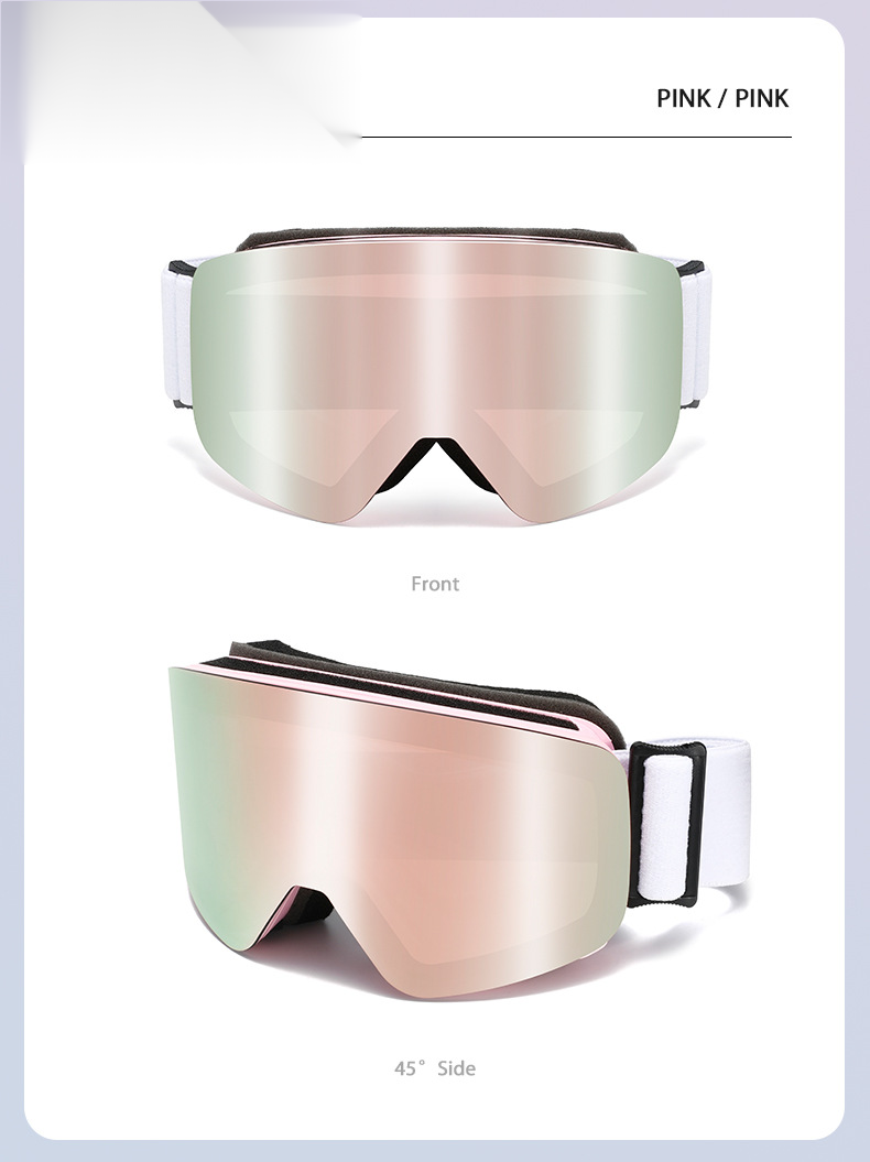 Children's and toddlers' professional ski goggles, double-layer anti fog glasses, high-definition, breathable, windproof and eye protection_voghion.com