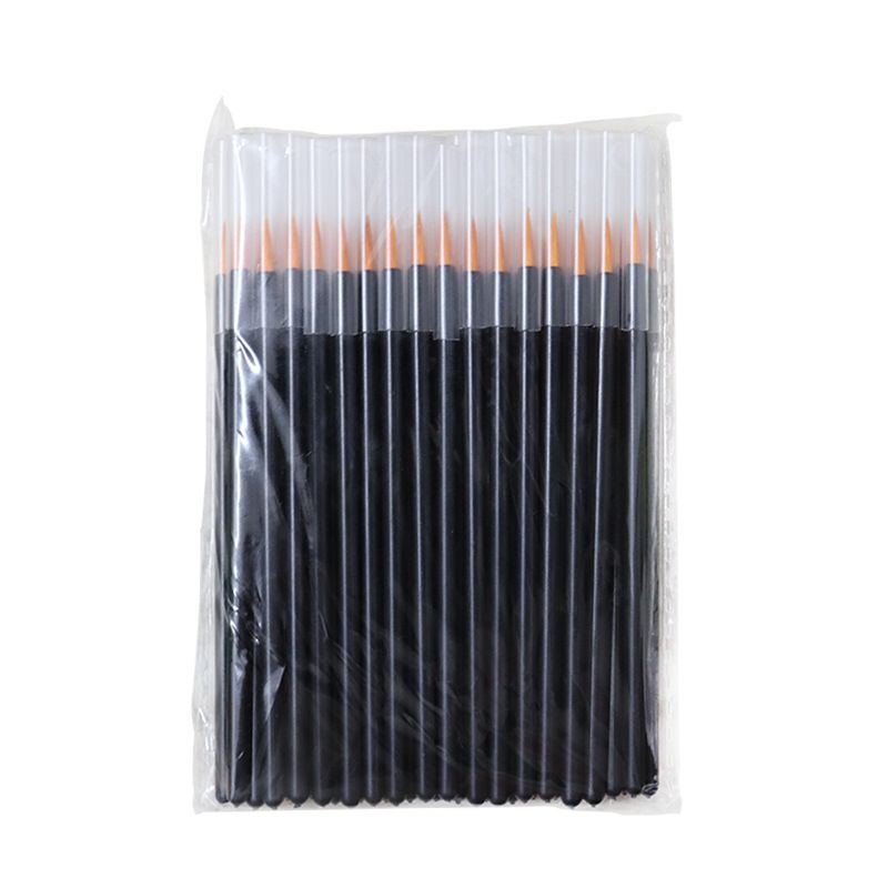 Pinceau eyeliner jetable en fibre d'or, capuchon portable, pointe fine et dure_voghion.com