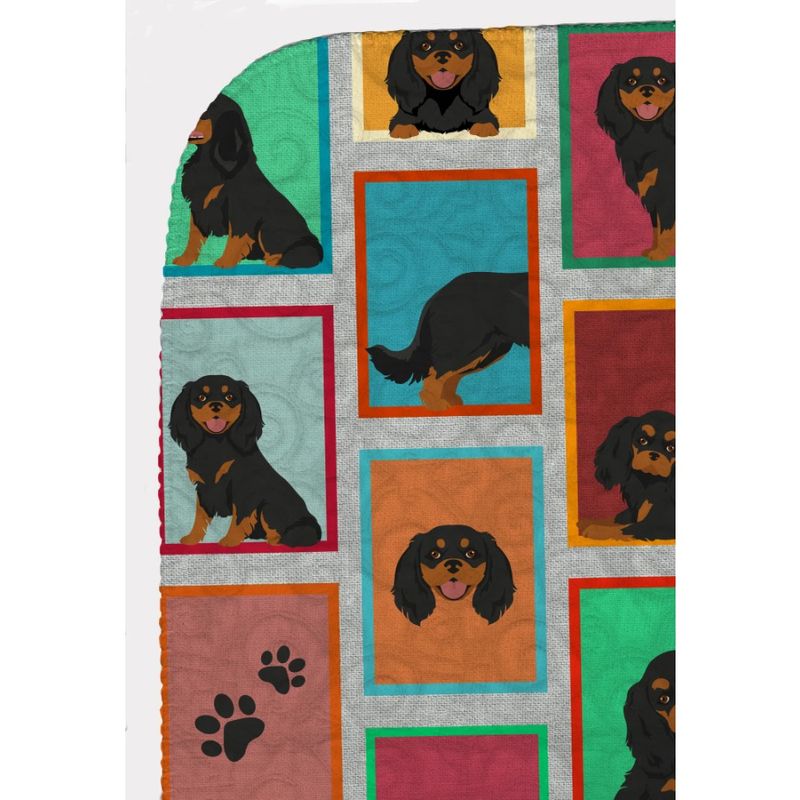 Cavalier Tan 50x60 Throw Quilted Of Lots And Black Pattern King Bed, For Quilted Artwork Couch, Charles Blanket Blanket Spaniel_voghion.com