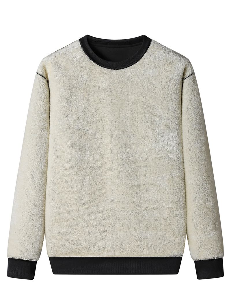 Felpa con cappuccio da uomo foderata in pile, calda e invernale, vestibilità comoda, casual, streetwear_voghion.com