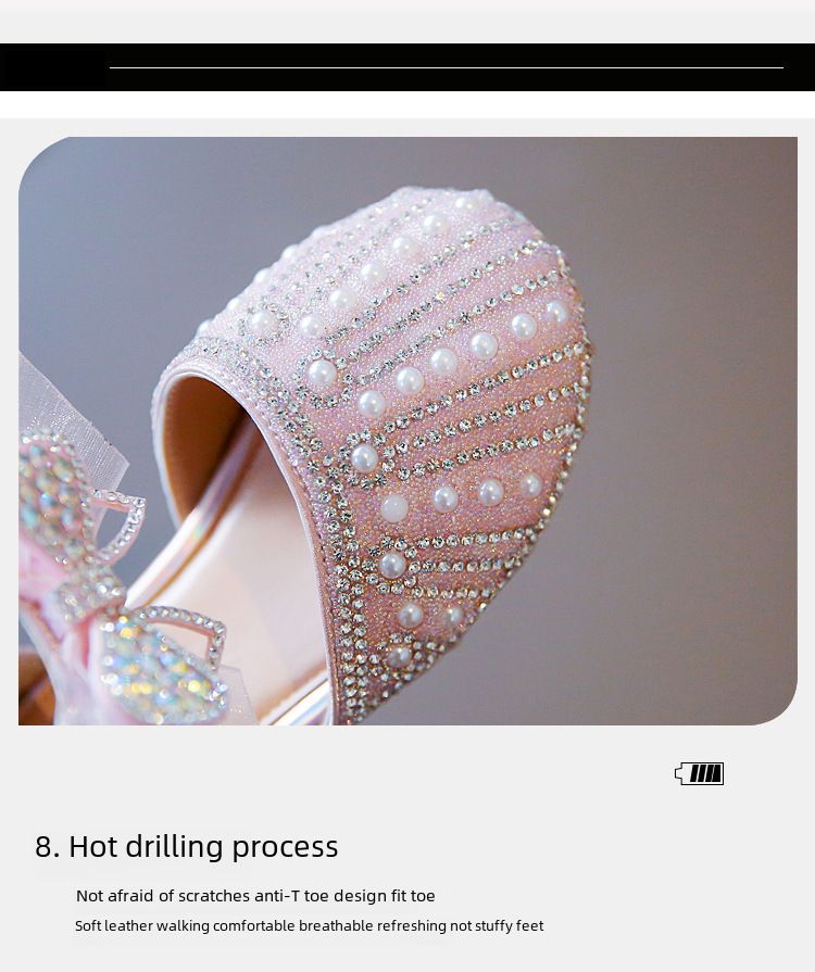 2023 neue Sommer Mädchen Prinzessin Schuhe Weichen Boden Strass Student Schuhe Kinder Kleine Mädchen Große Kinder Sandalen Trendy_voghion.com