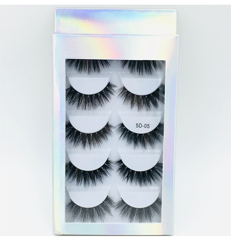 Lash extension set Laser Box 5 pairs of mixed false eyelashes Thick natural slender long eyelashes Multi-level soft false eyelashes_voghion.com