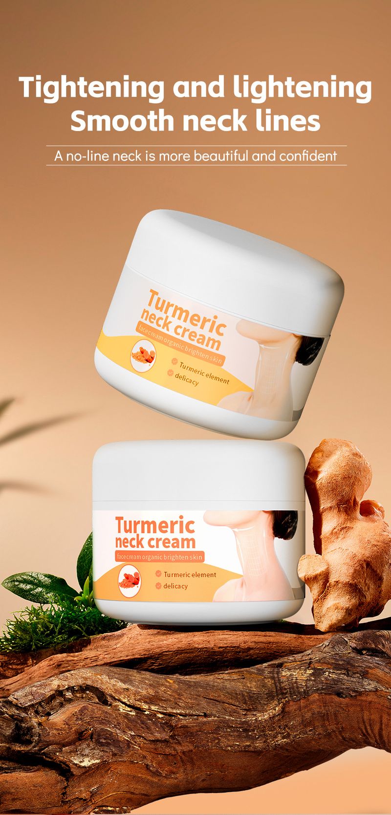 La crema per il collo alla curcuma MAYCHEER diluisce le linee del collo, solleva e affina, idrata e nutre il collo_voghion.com