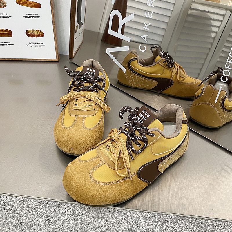 Gu Yun Spring Outing ~ 2025 Spring New Thick Soled Dexun Shoes Women's Genuine Leather Soft Soled Forrest Gump Shoes Casual Shoes_voghion.com