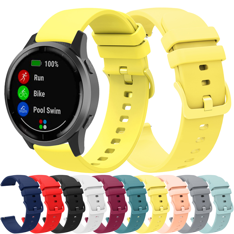 18mm 20mm 22mm Silikonarmband für Garmin Vivoactive 3 4 4s Band Uhr Venu für Samsung Active Huawei Uhr GT 2 46mm Amazfit GTR_voghion.com