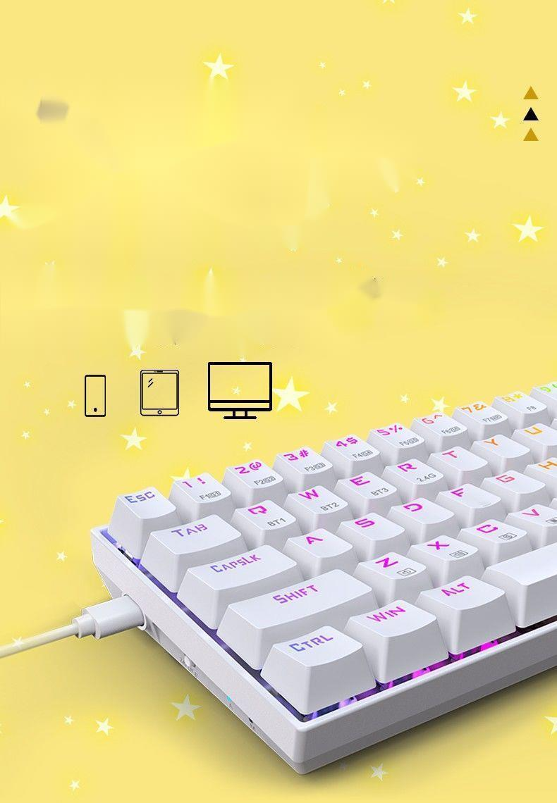 Mechanical Keyboard Blue Red Switch Wireless Wired Computer Laptop Universal Gaming Typing_voghion.com