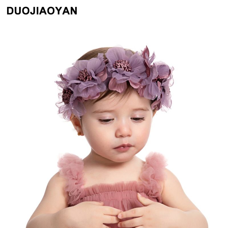 Fascia per capelli con fiori per bambini in tessuto con margherita e girasole, accessorio per capelli con foto, in vendita in Europa e America_voghion.com