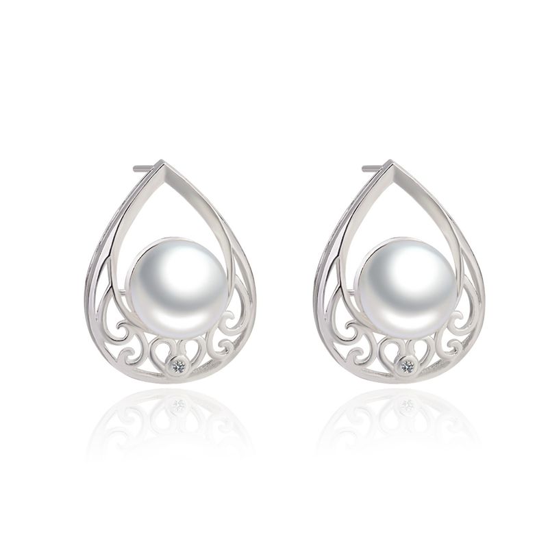 Neu Ring Silber Überzogene Schmuck Natürliche Perle Set Kombination Produkt_voghion.com